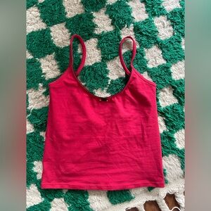 Tank top RAT BOI size xsmall - red with black lace details